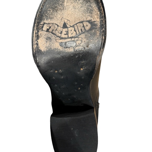 FREEBIRD by Steven Casey Black leather ankle booties boots in size 9. - Picture 4 of 6